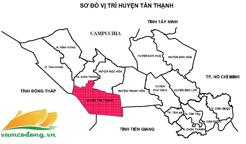 72.25.01 Vị trí huyện Tân Thạnh
